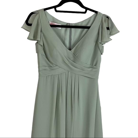 JJ's House Chiffon Dress With Cascading Ruffles Pockets Size 0 NWT - Picture 5 of 8